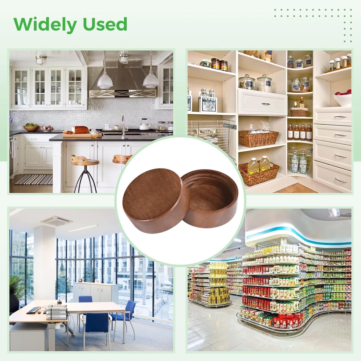 DIMEGON Wooden Jar Lids Set 16PCS for 4oz6oz