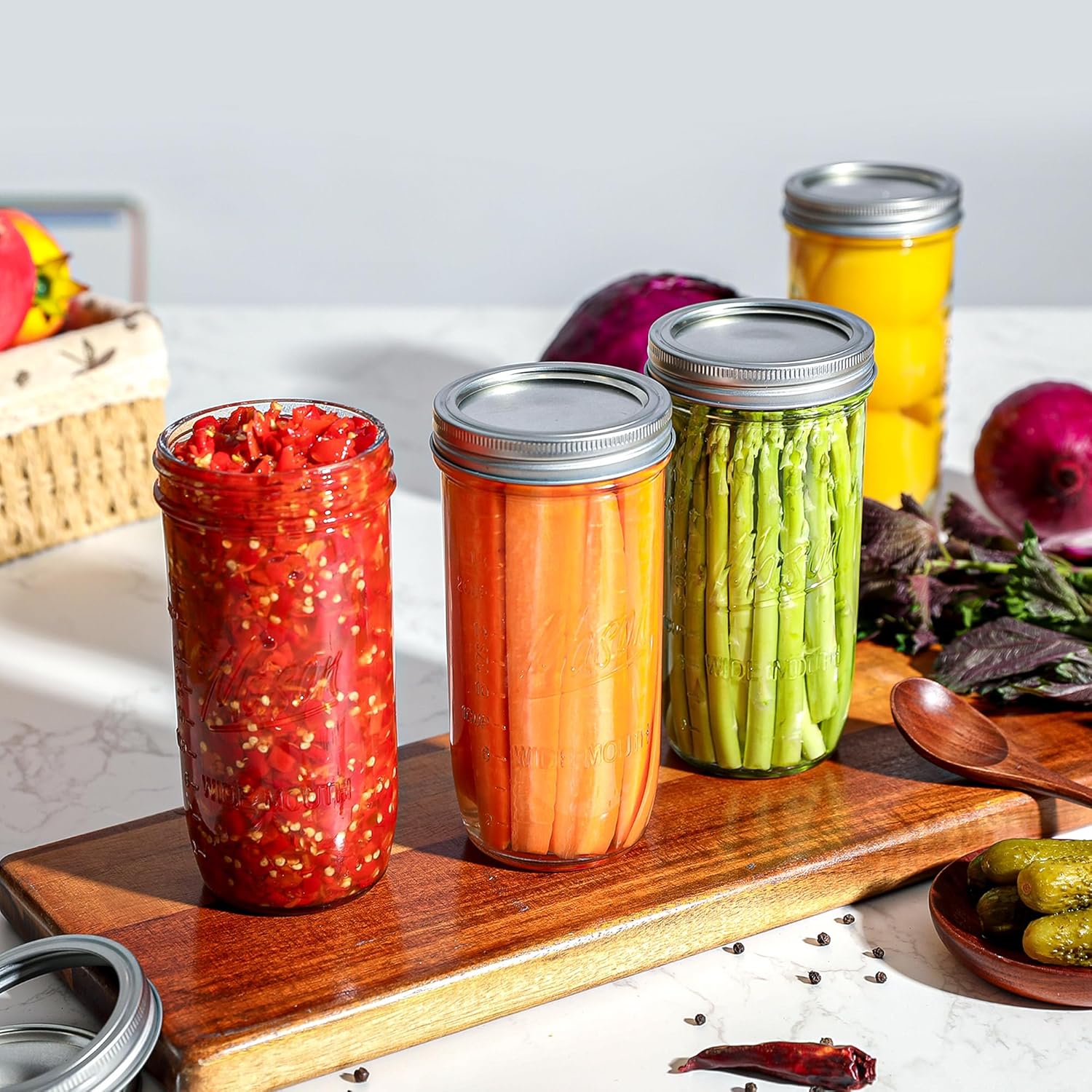 Premium 24oz Mason Jars for Canning More