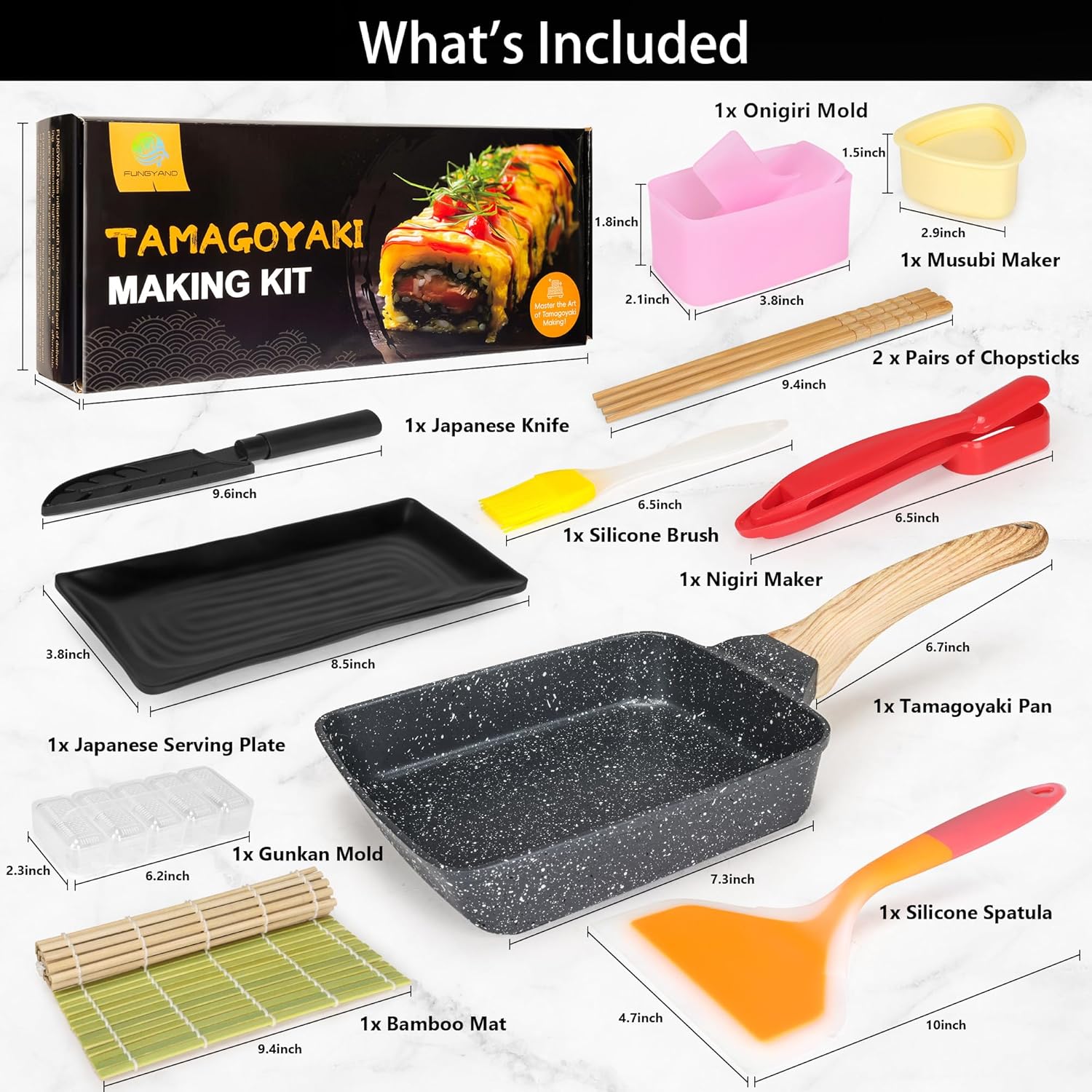 F Bry Snow Tamagoyaki Pan Set
