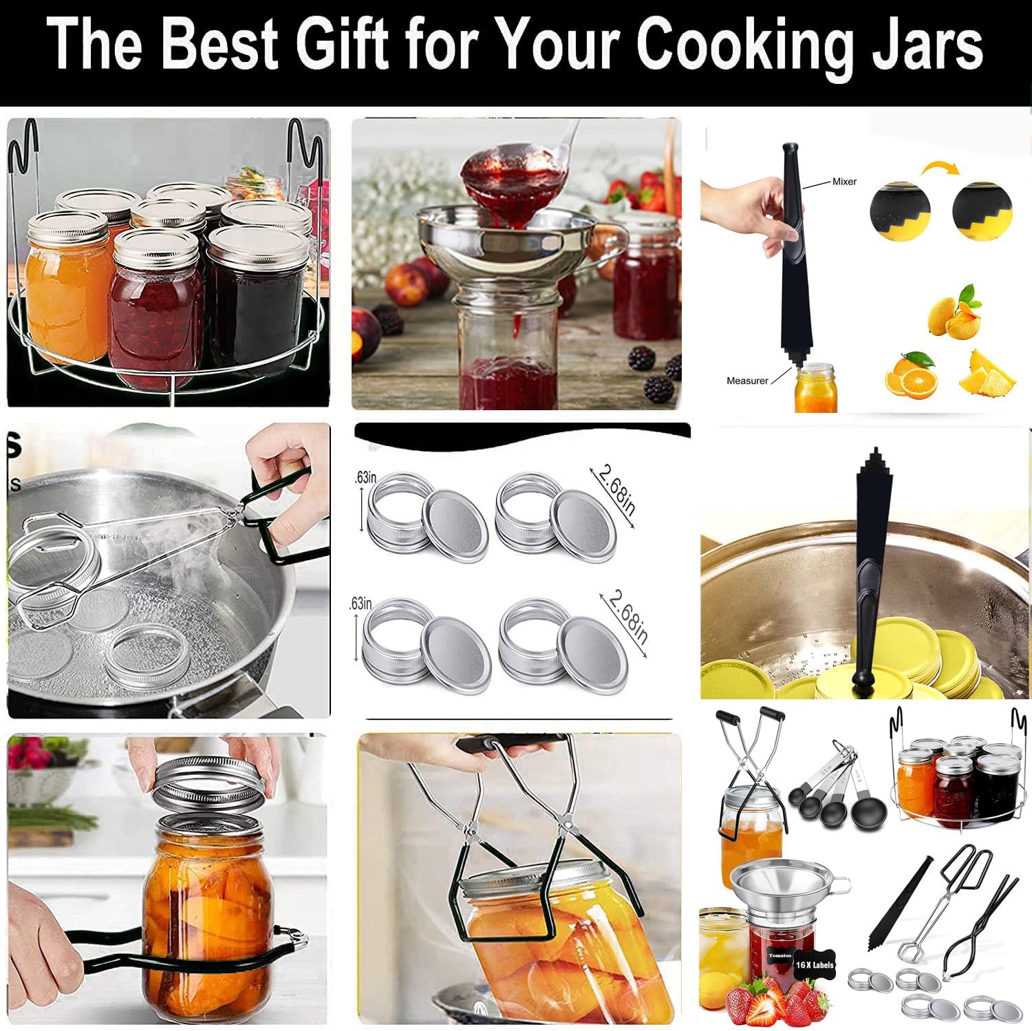 HOMMES Canning Starter Kit for Mason Jars 1