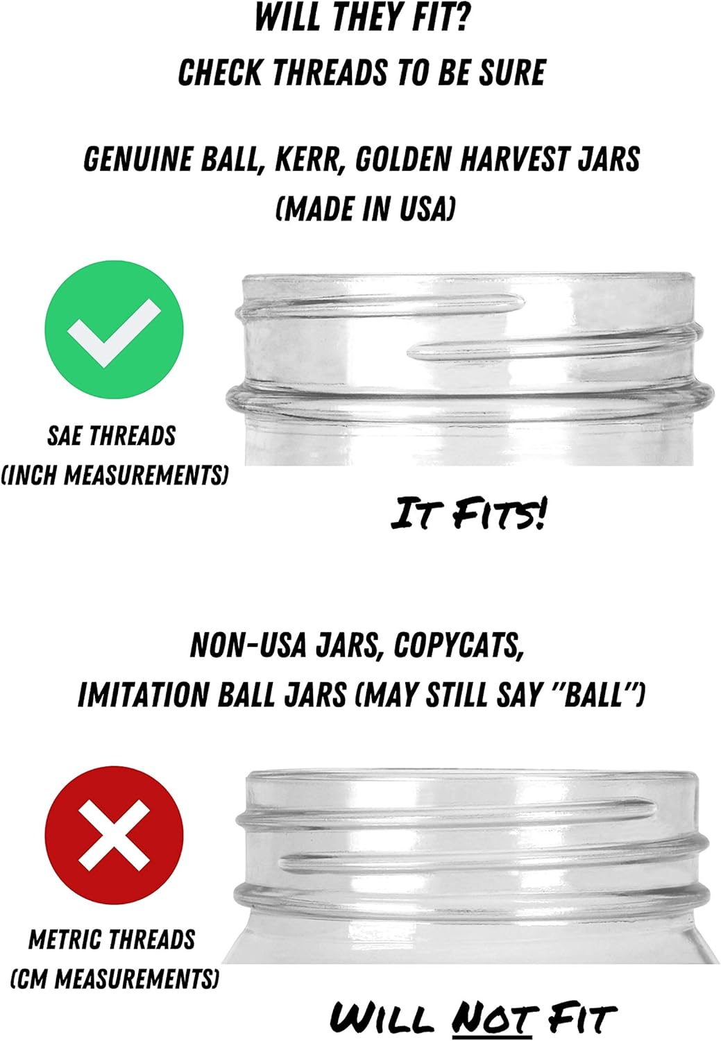 Wide Mouth Mason Jar Lid Set for Ball Jars - Airtight Durable