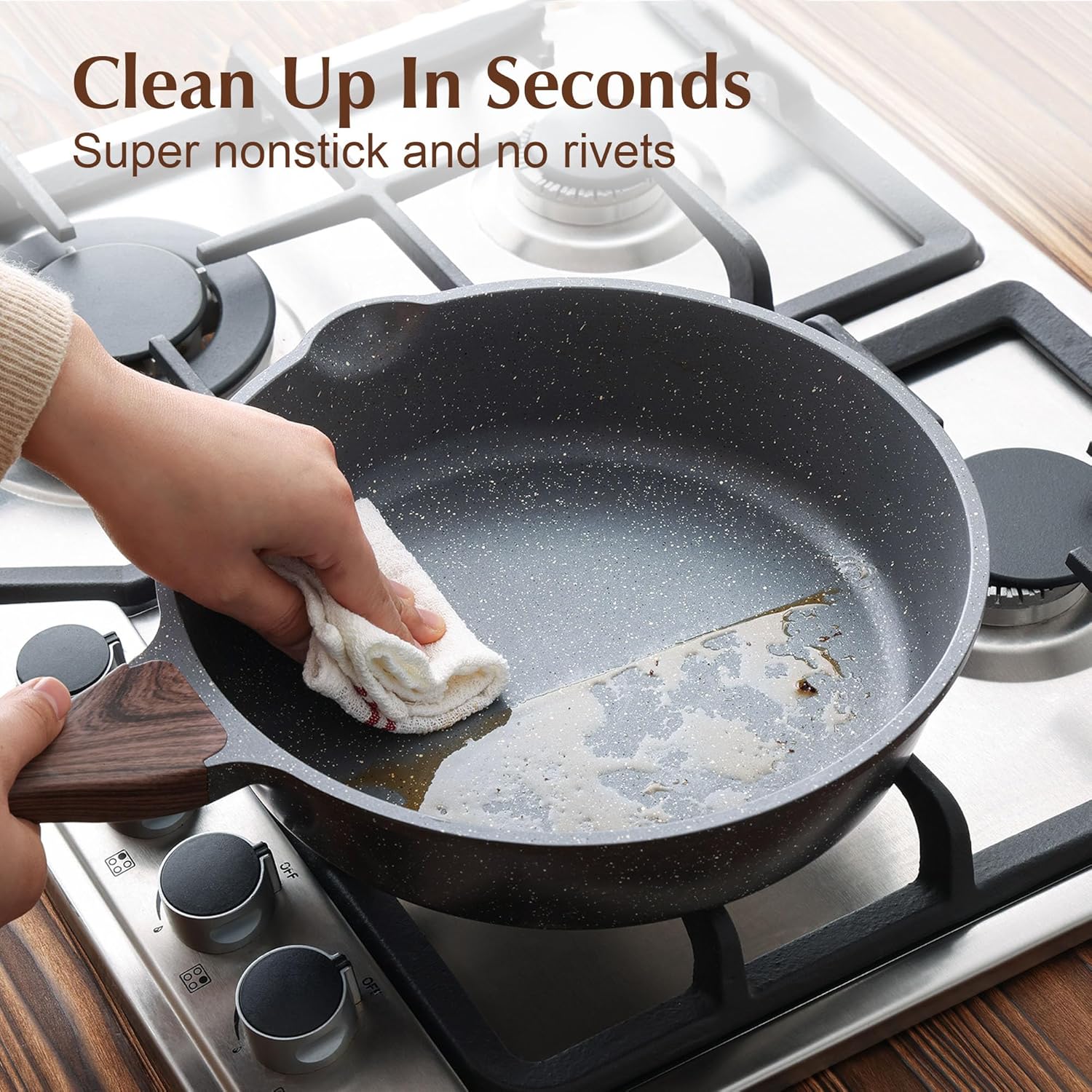 genssaerte nonstick deep frying pan