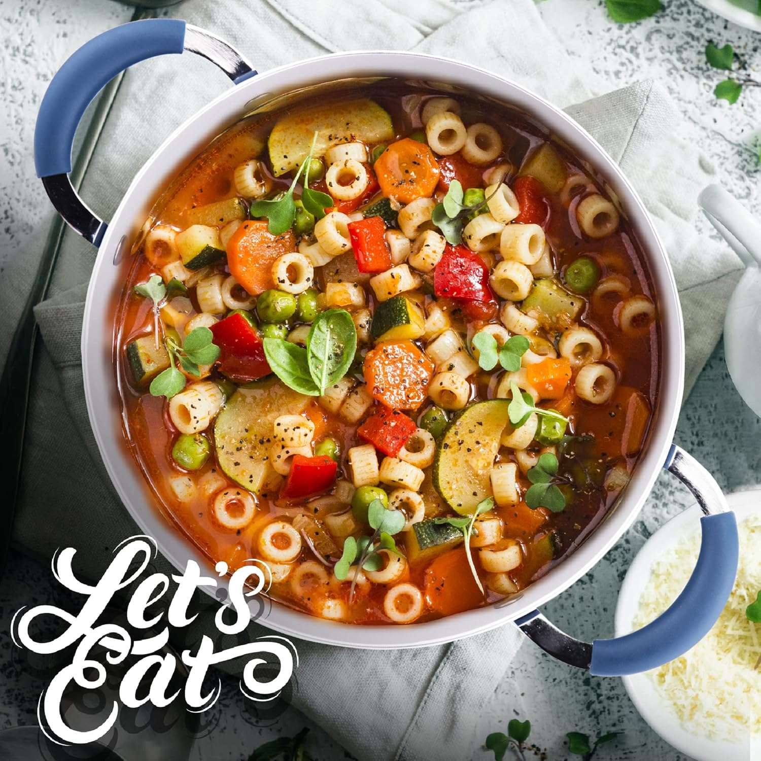 Dutch Oven Pot with Lid - Non-Stick Eco-Friendly Kitchen Pasta Pot