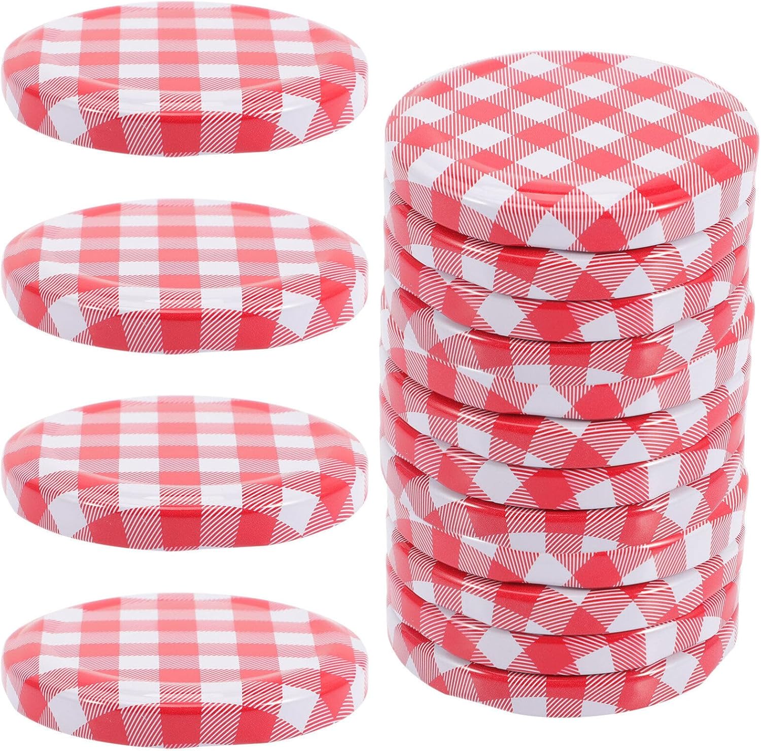Luxshiny 40pcs Wide Mouth Mason Jar Lids 63mm