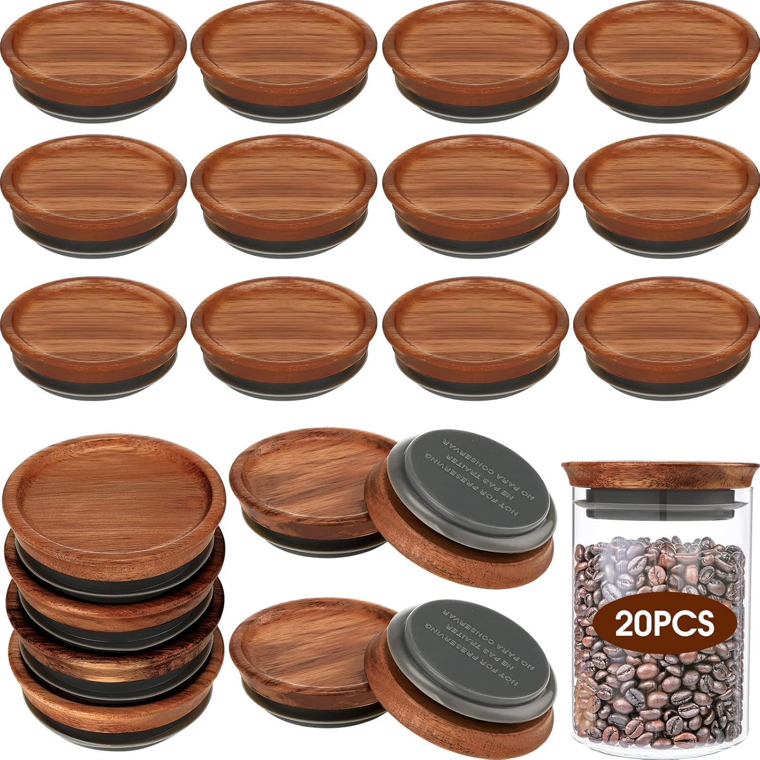 20-Piece Safe Durable Mason Jar Lids for Airtight Storage