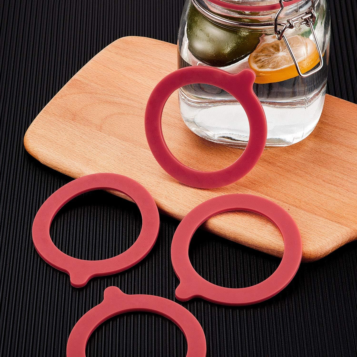Outus 8-Piece 375 Inch Silicone Jar Gasket Seals for Canning Jars