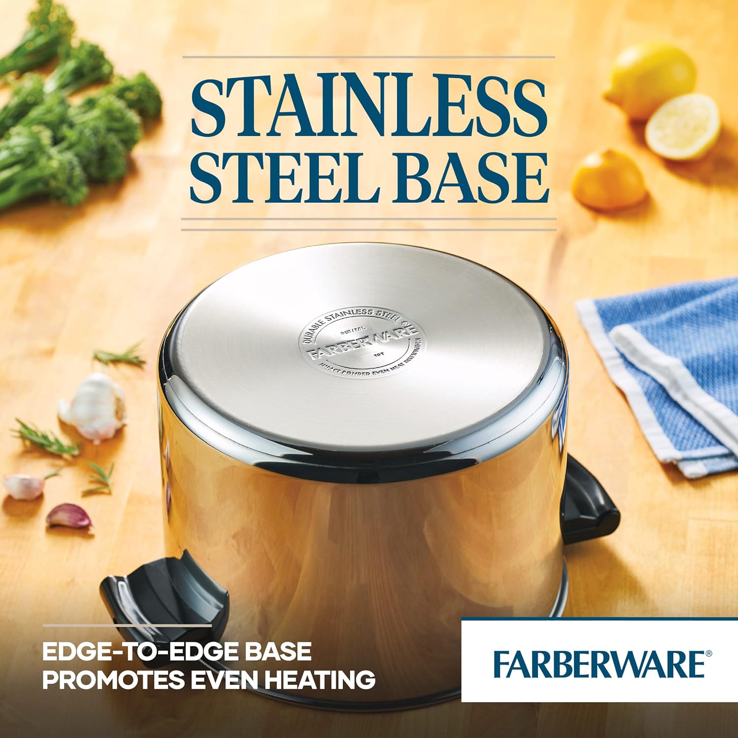 Farberware 8-Quart Classic Stainless Steel Stockpot with Lid