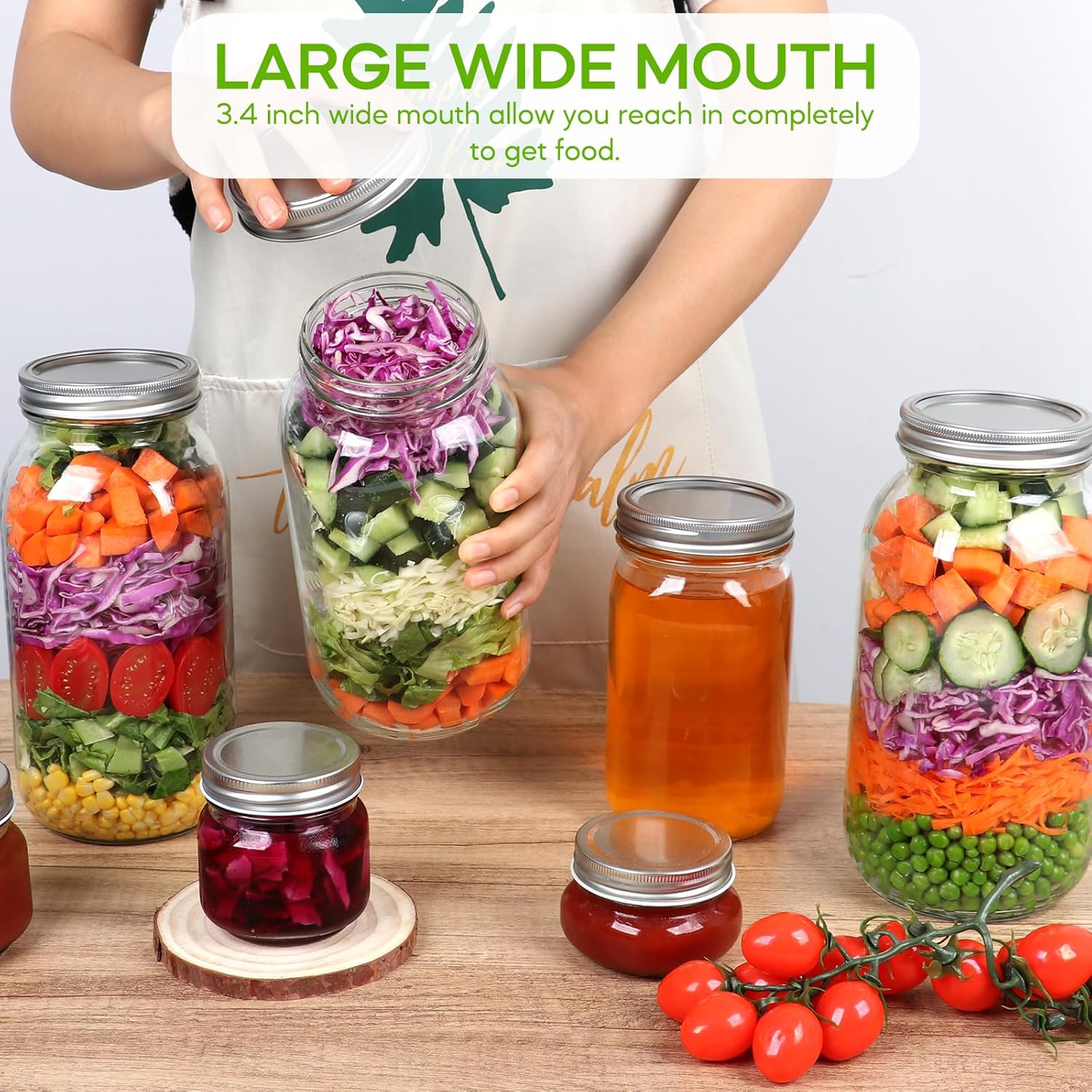 Mcupper 34 Wide Mouth Mason Jars 64 oz - Perfect Canning Solution