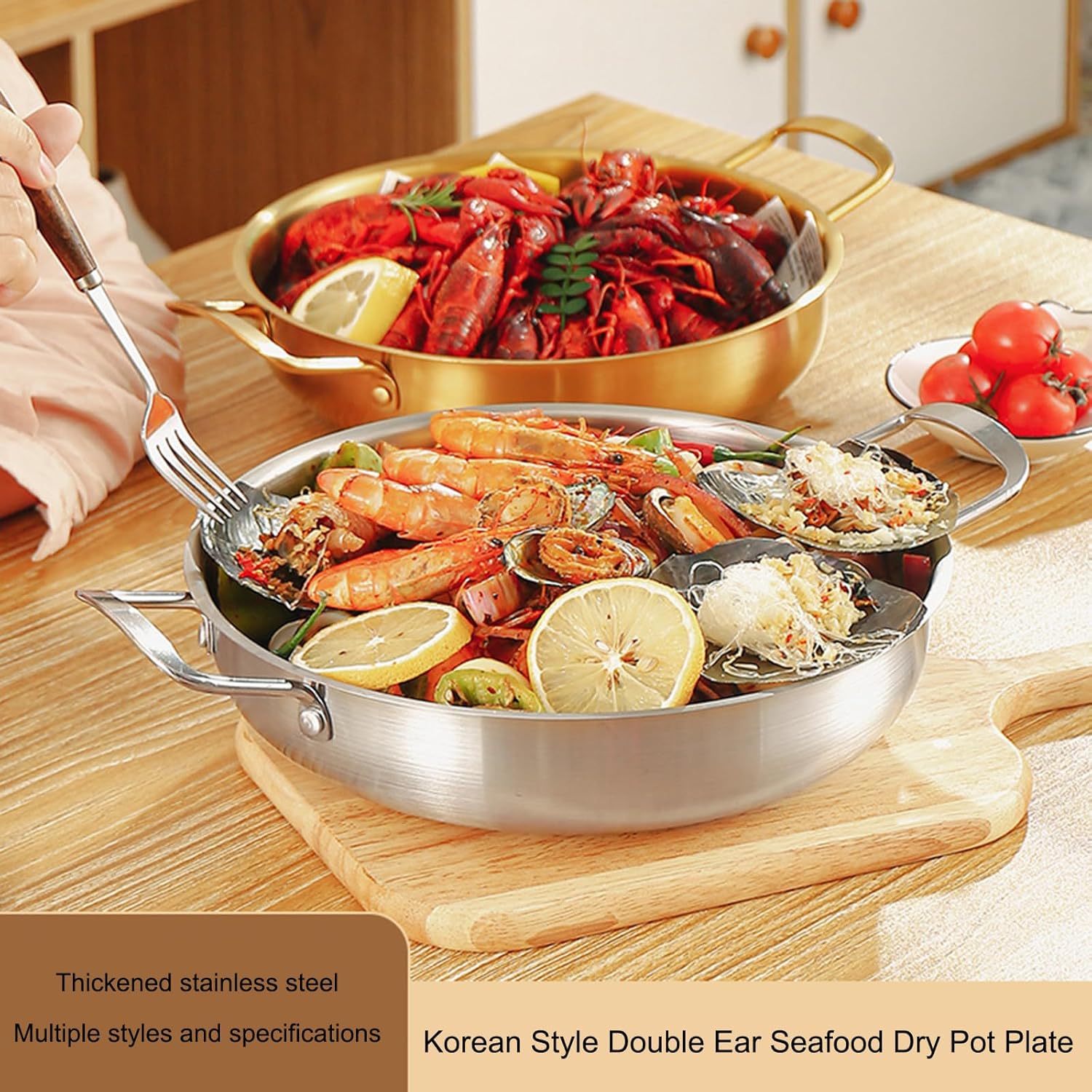 Korean Ramen Noodle Pot - Stainless Steel Multi-Purpose Stockpot