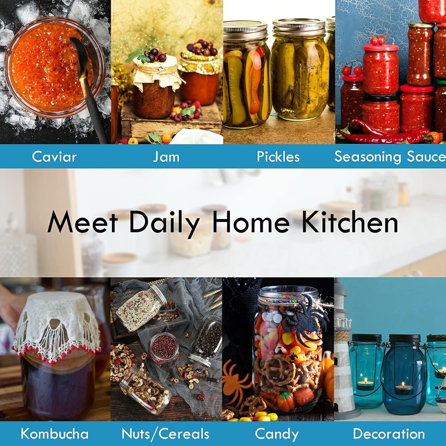 Wide Mouth Mason Jars for Preserving Cooking