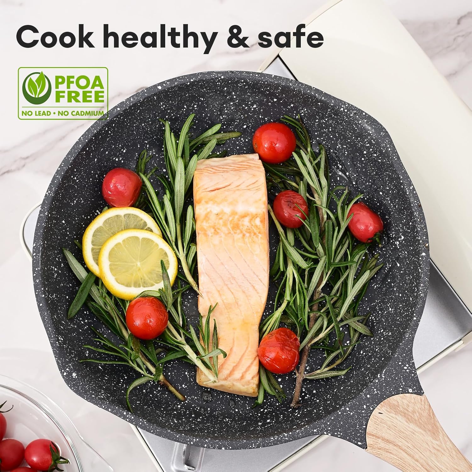 Safe Nonstick Frying Pan PFOA-Free Ergonomic Design Upgrade Your Cooking Experience