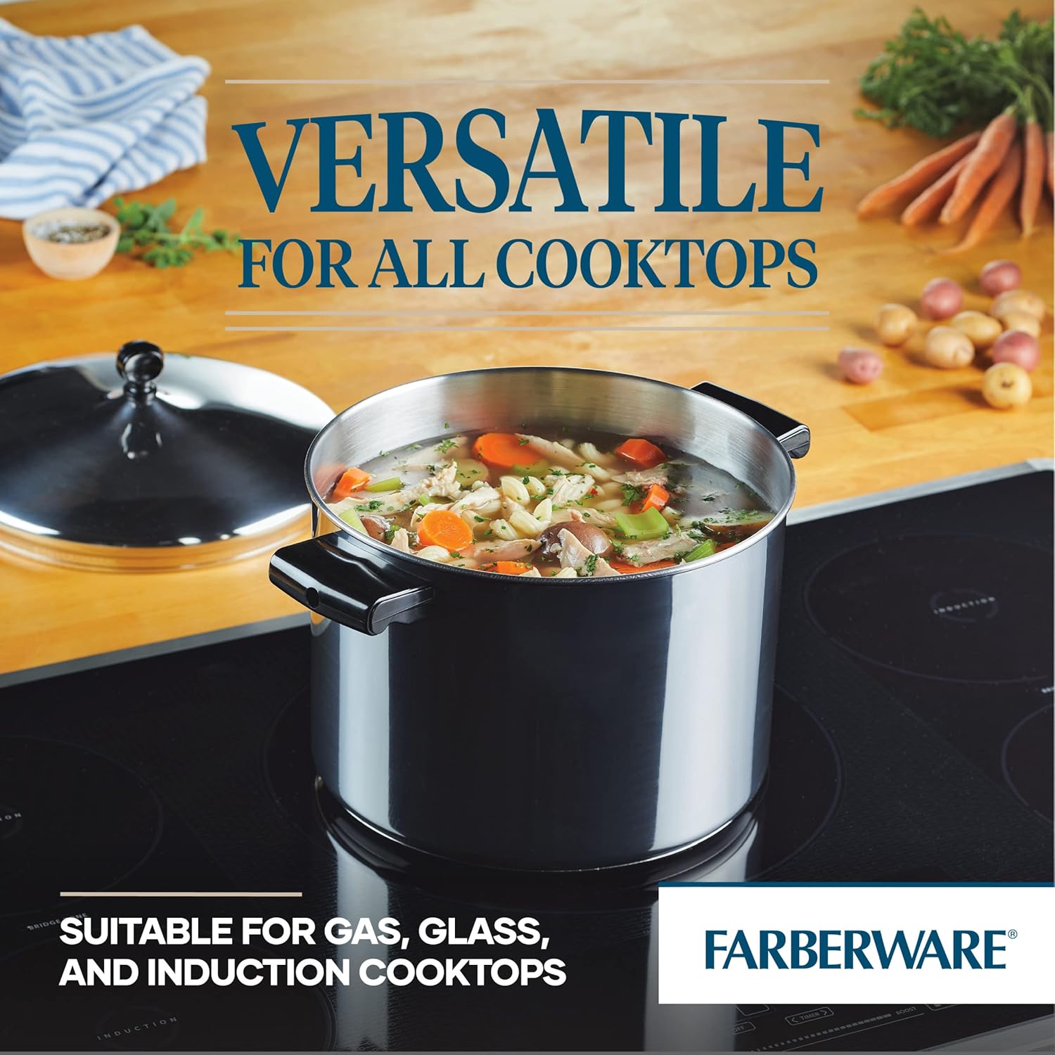 Farberware 8-Quart Classic Stainless Steel Stockpot with Lid