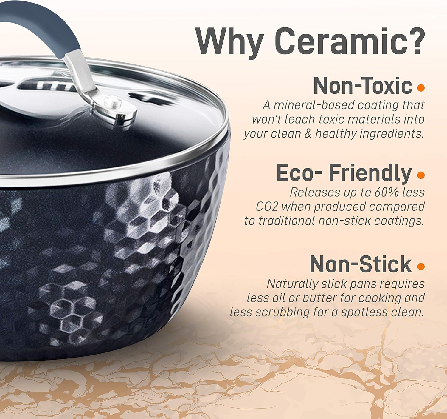 NutriChef Durable Non-Stick 21 Quart Pot with Glass Lid
