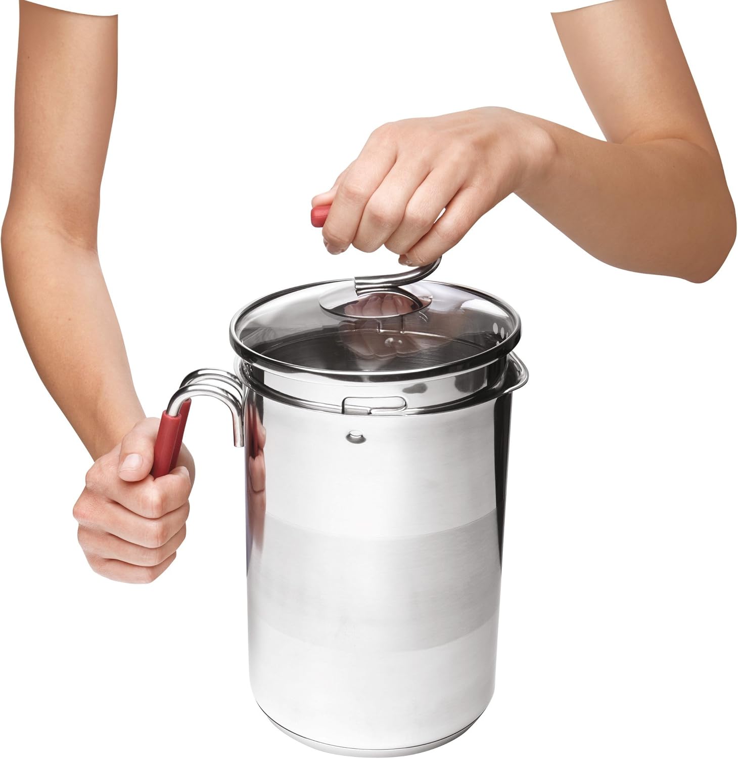 Kuhn Rikon 4th Burner Pot with Glass Lid Steam Basket