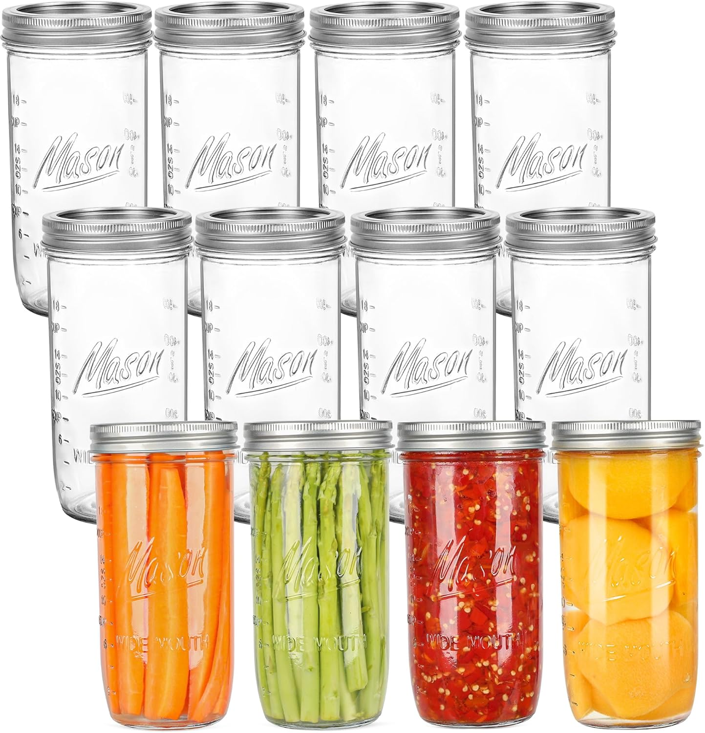 Premium 24oz Mason Jars for Canning More