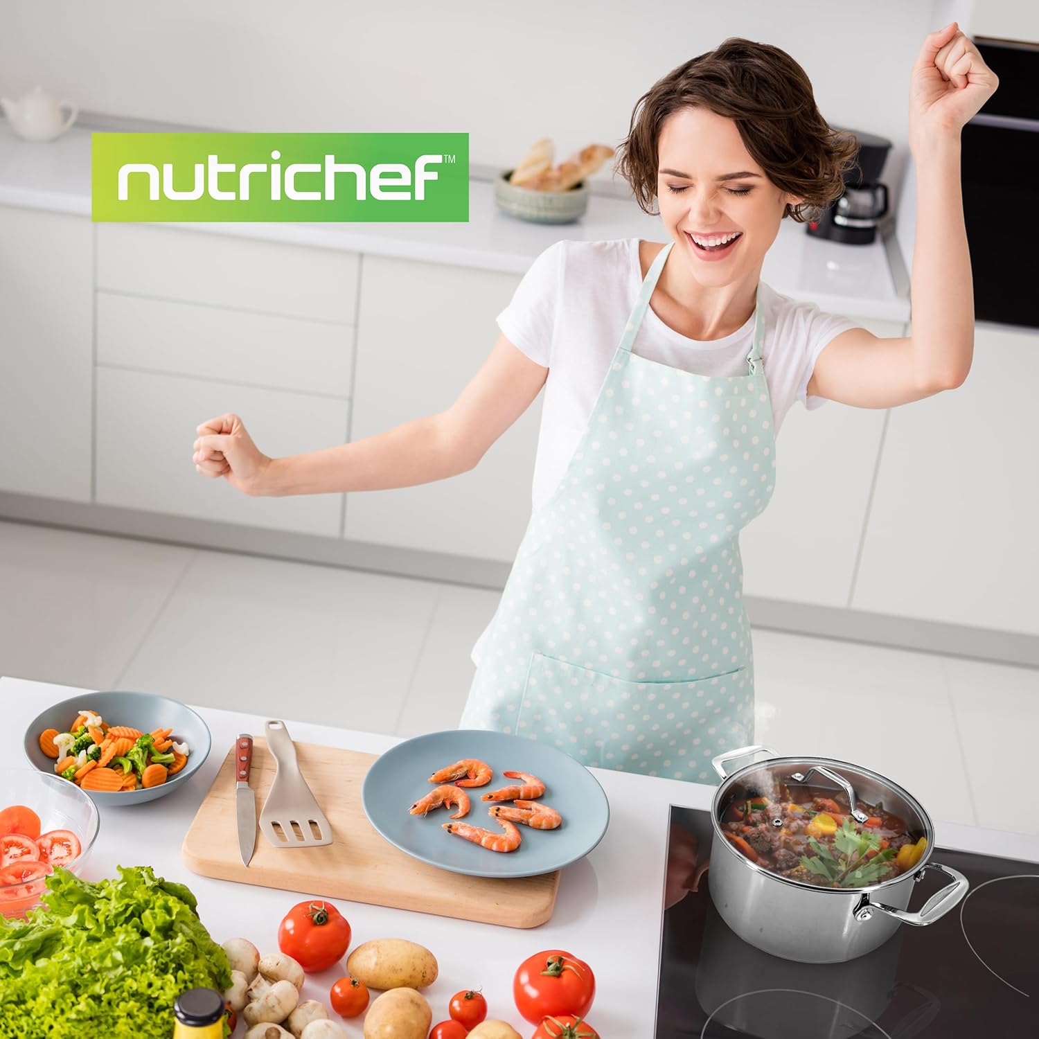 6-Quart Stainless Steel Stock Pot by NutriChef