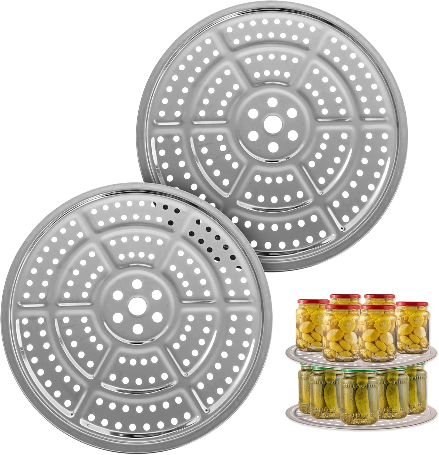 2-Pack Stainless Steel Canning Rack for Pressure Cookers