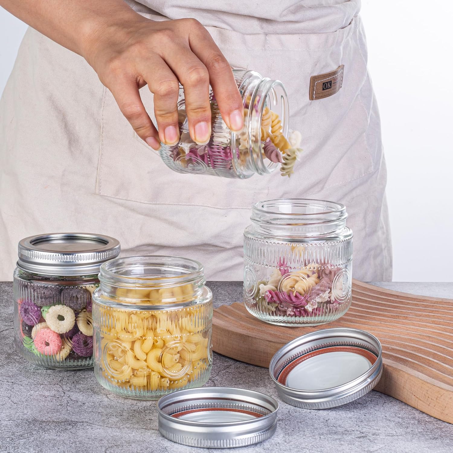 Amzcku 8oz Mason Jars