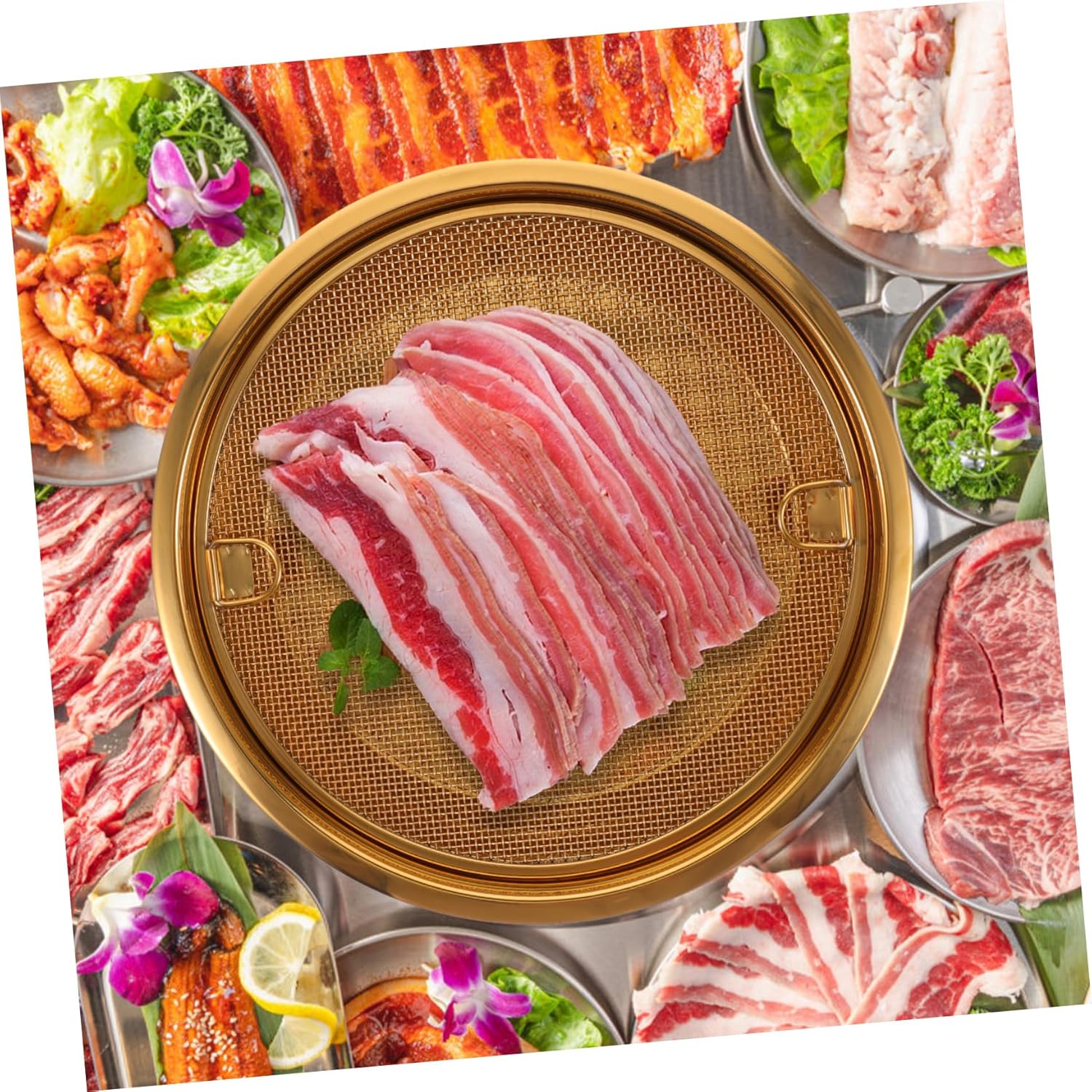 VOSAREA Stainless Steel Snack Tray with Filter