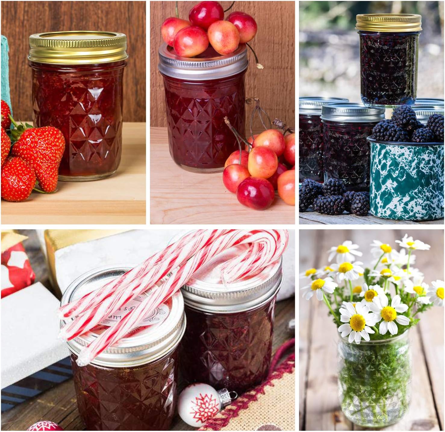 Mason Jars 8 oz 24 Pack Preserve Your Favorites