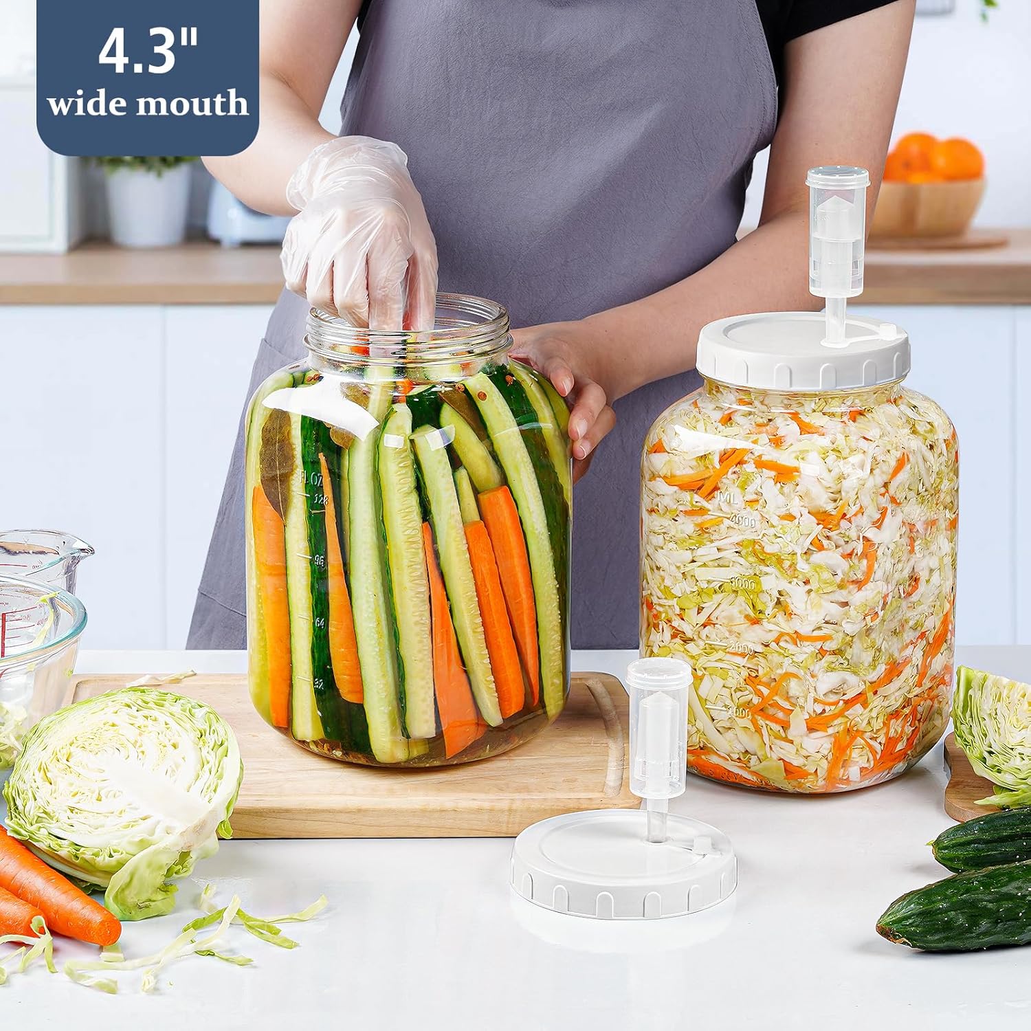 15 Gallon Fermentation Jars with 2 Airtight Lids