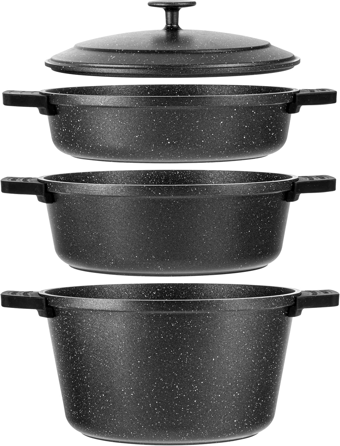 Granitestone 12-Pc Dutch Oven Set - OvenDishwasher Safe Easy to Clean