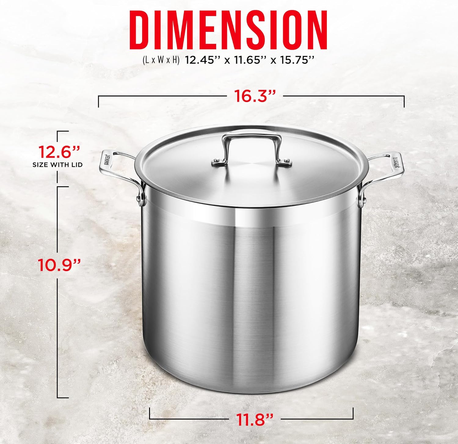 20 Quart Stockpot with Lids Handles