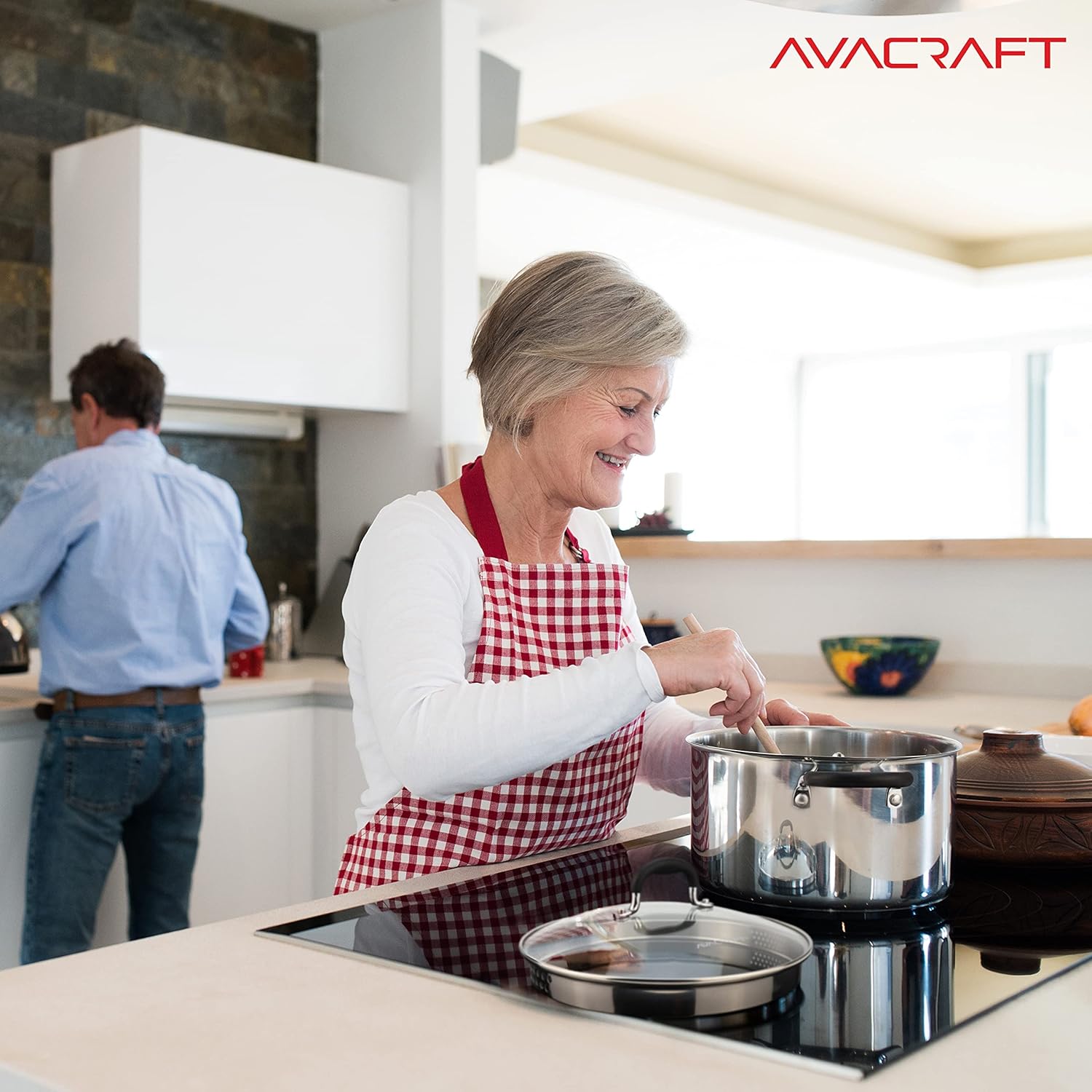 AVACRAFT 6QT Stainless Steel Stockpot with Glass Lid