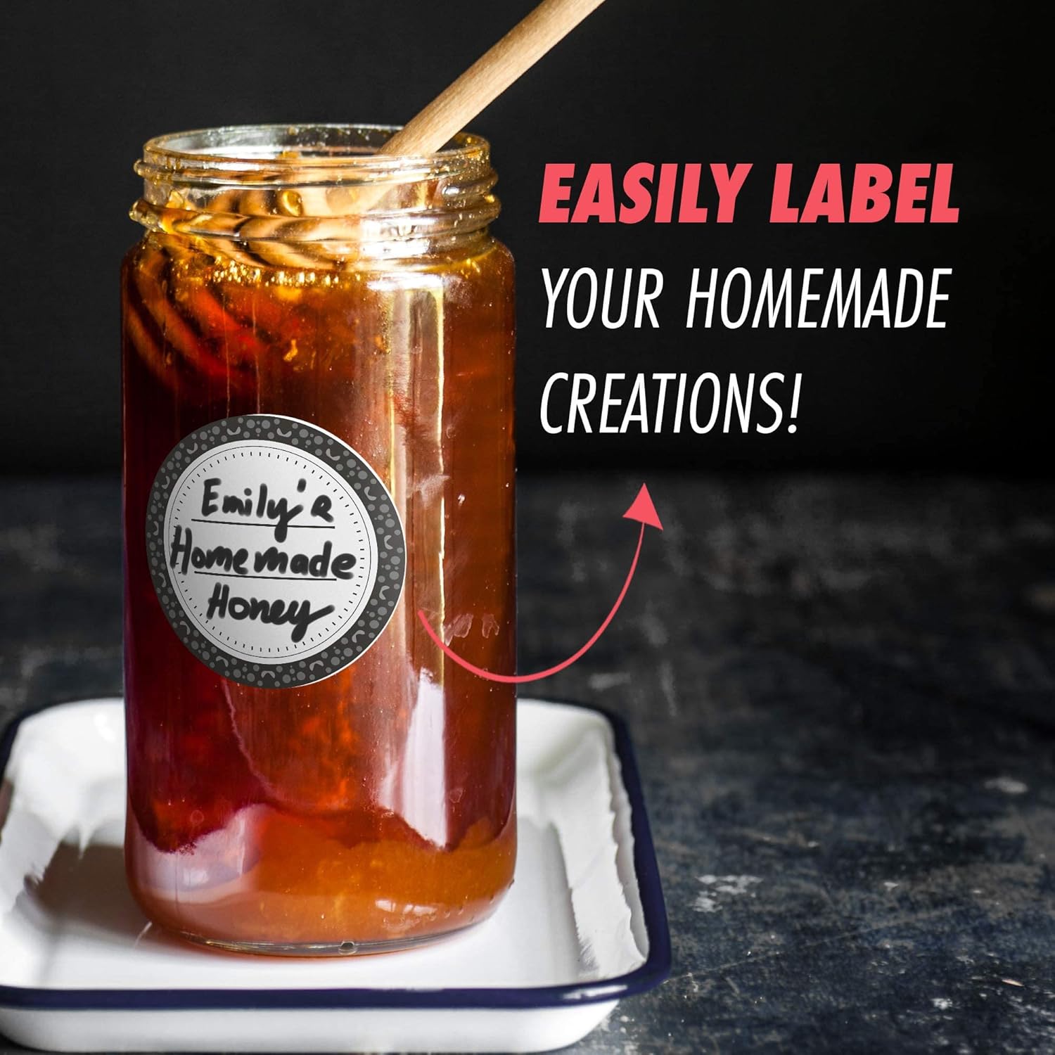 MESS Dissolvable Canning Labels for Jars 200 Labels Easy to Use