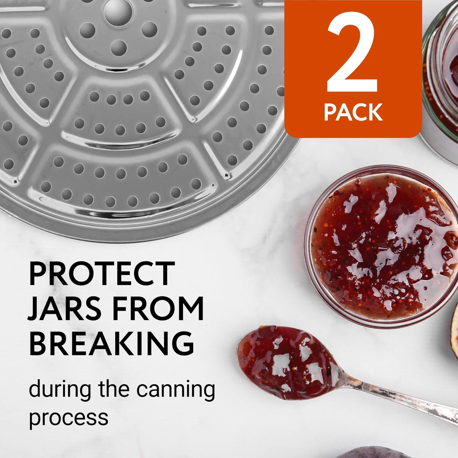 2-Pack Stainless Steel Canning Rack for Pressure Cookers