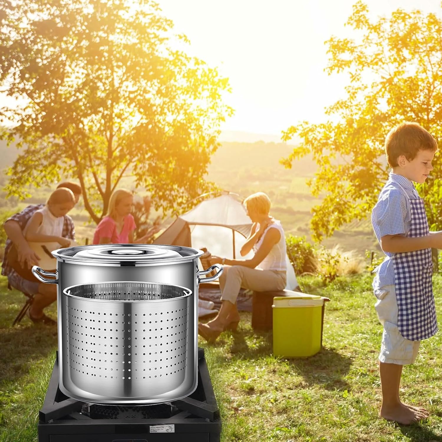 Large 40cmx40cm Stainless Steel Cooking Pot