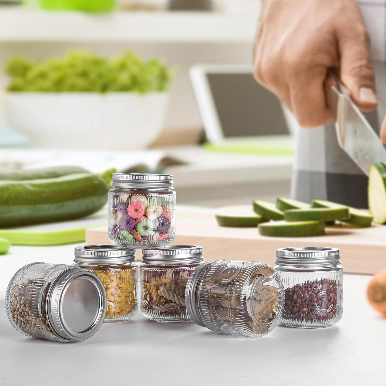 Amzcku 8oz Mason Jars