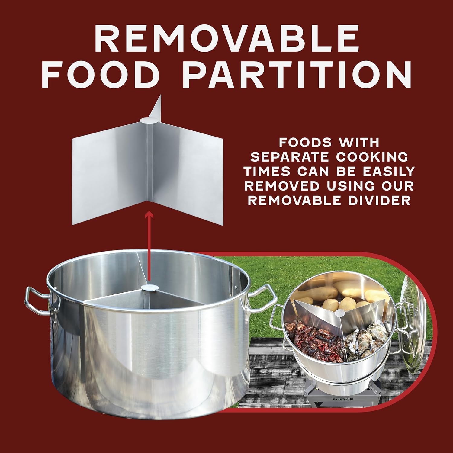 Concord Extra Large Stainless Steel Steamer Braiser Pot