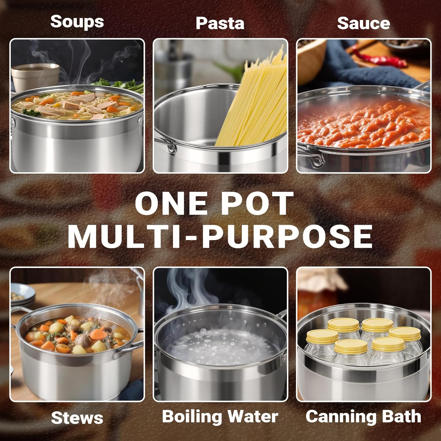 Kirecoo 12-Quart Stainless Steel Stockpot