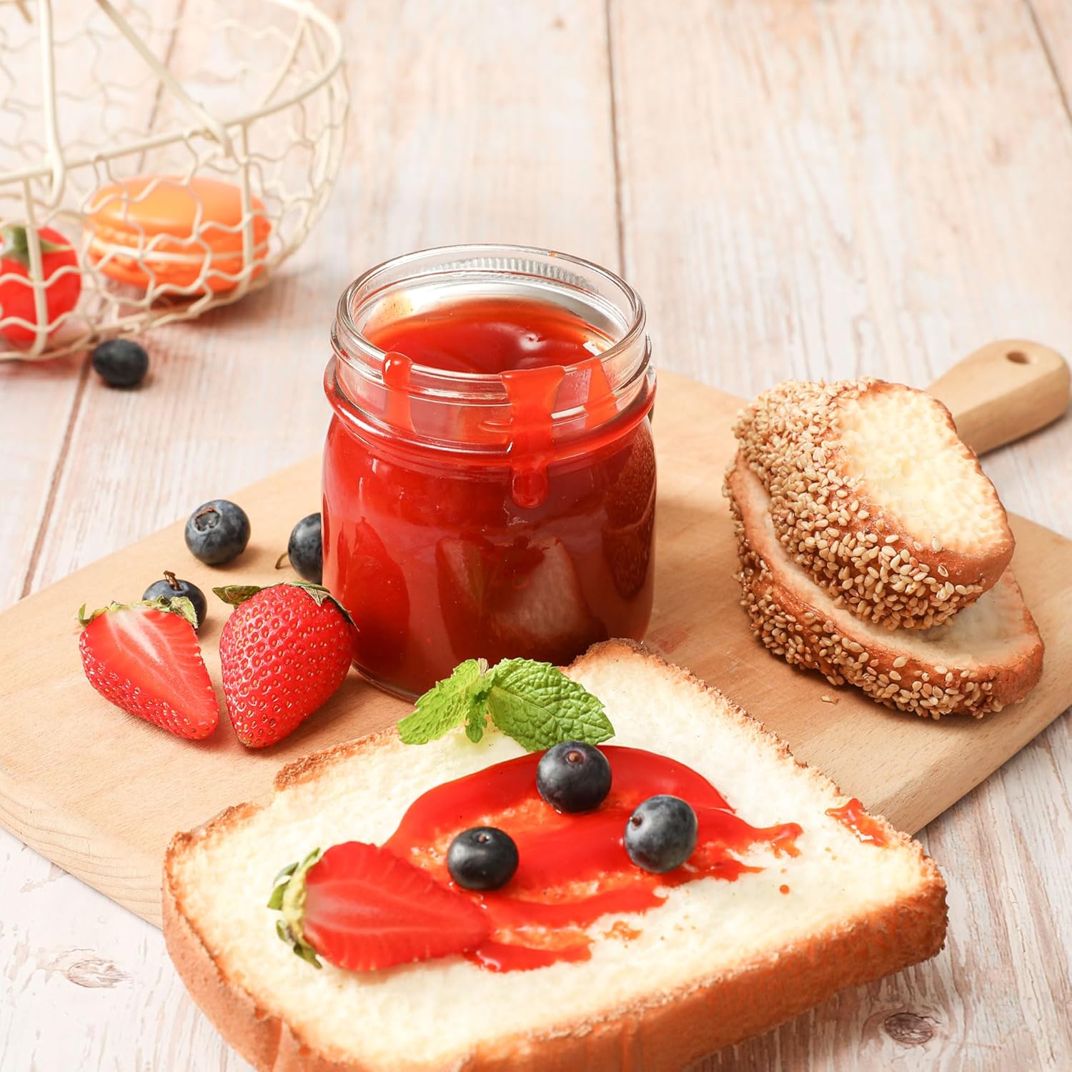 Esrentle 16 Pack 8 oz Mason Jars with Airtight Lids
