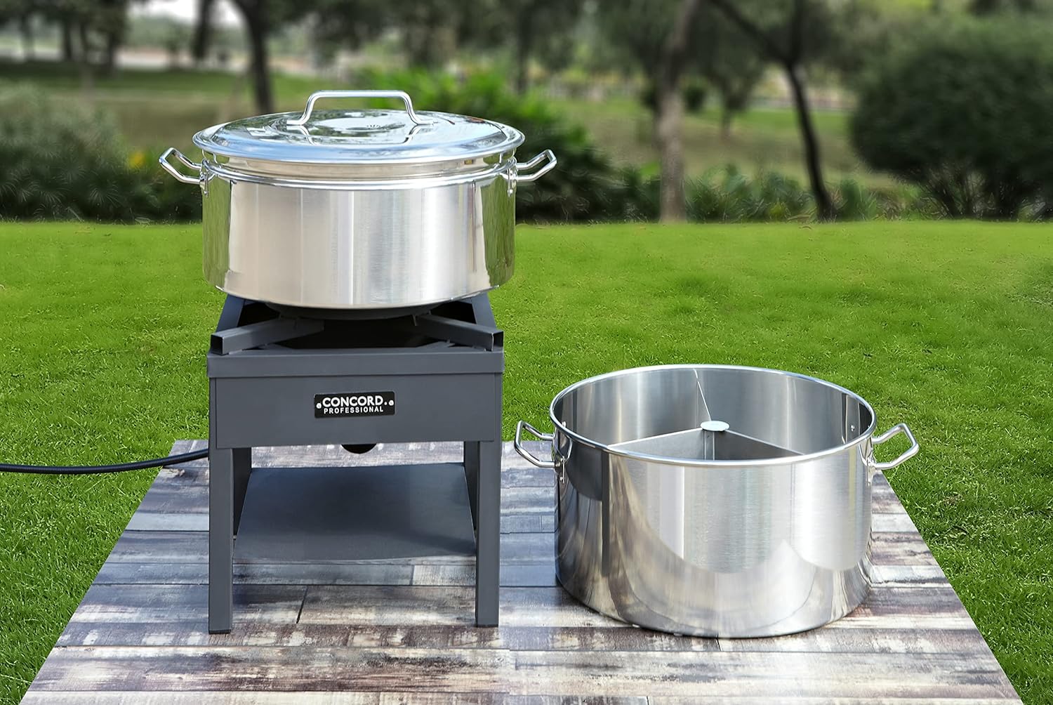 Concord Extra Large Stainless Steel Steamer Braiser Pot