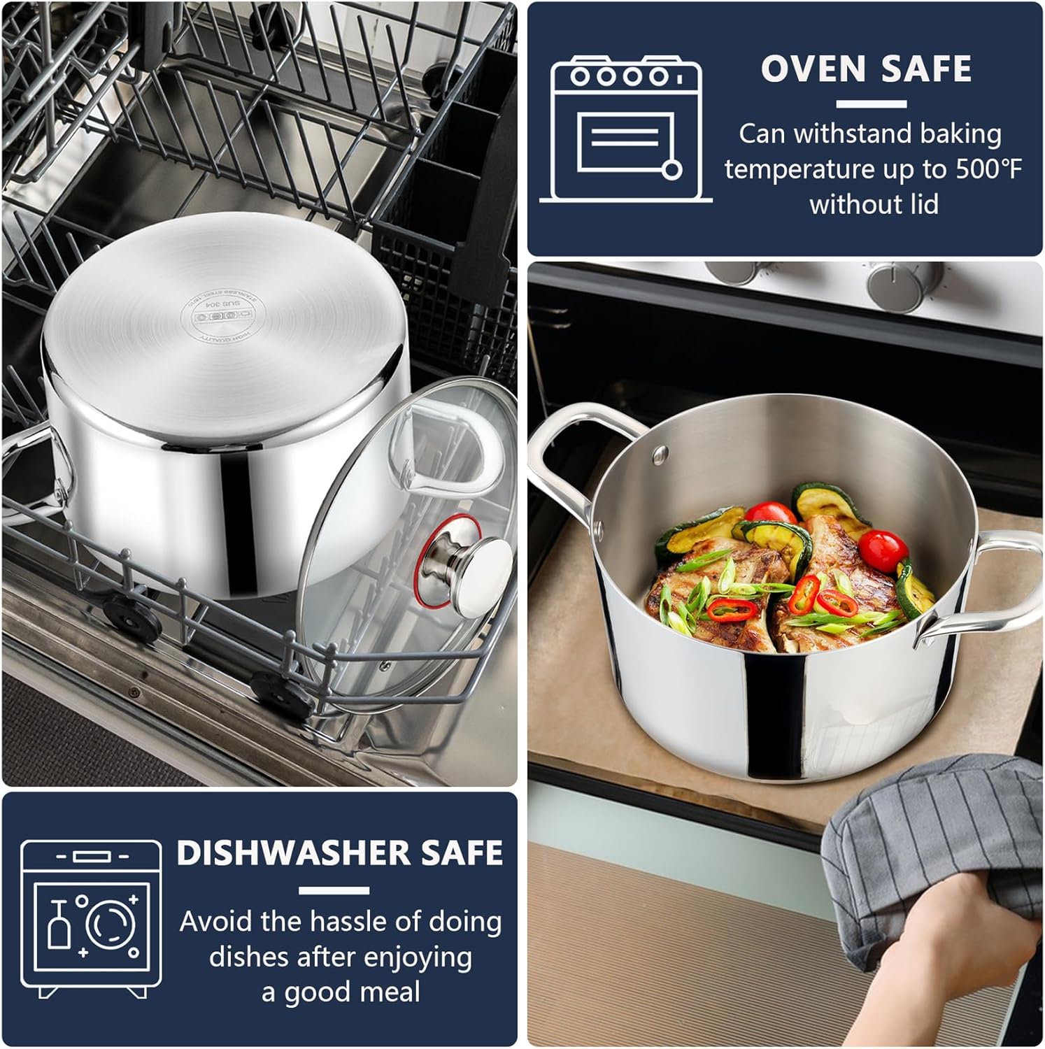 PP CHEF 6 Quart Stockpot with Lid 1