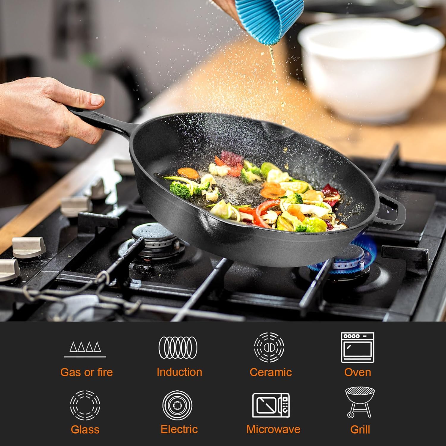 GGC Cast Iron Skillet with Handle
