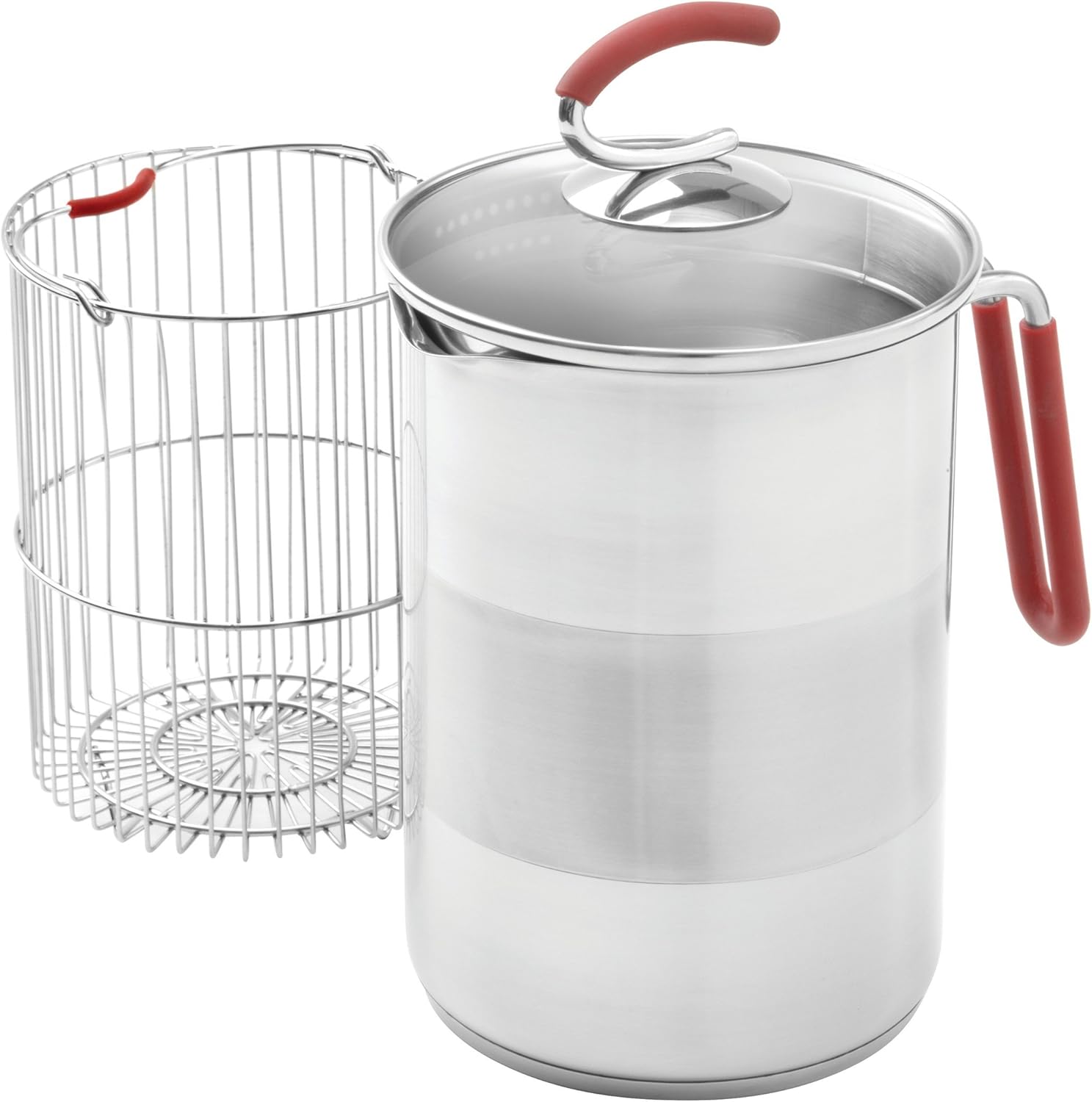 Kuhn Rikon 4th Burner Pot with Glass Lid Steam Basket
