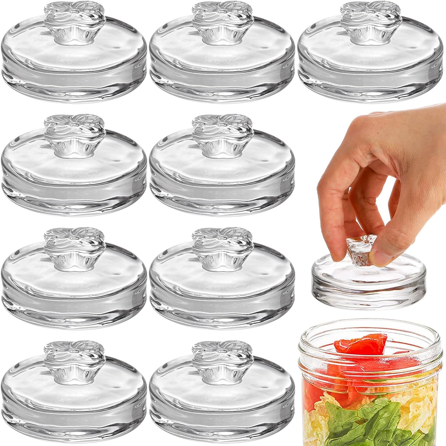 9-Piece Glass Fermentation Weights with Easy Grip