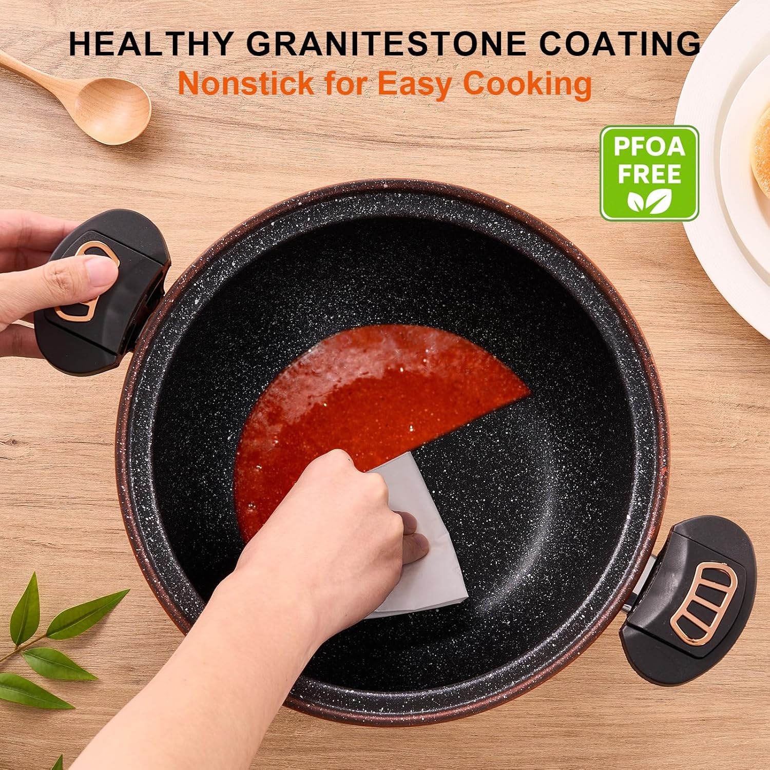 8 Qt Orange Stock Pot with Lid