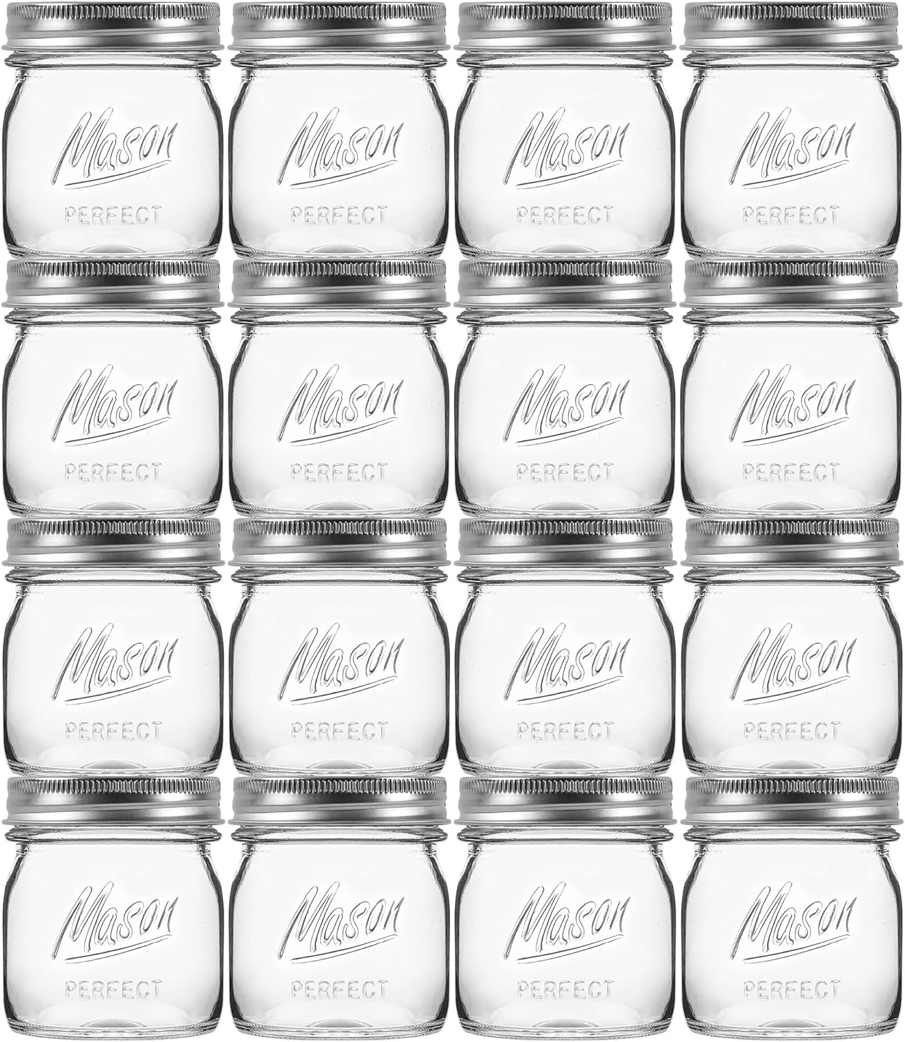 Esrentle 16 Pack 8 oz Mason Jars with Airtight Lids