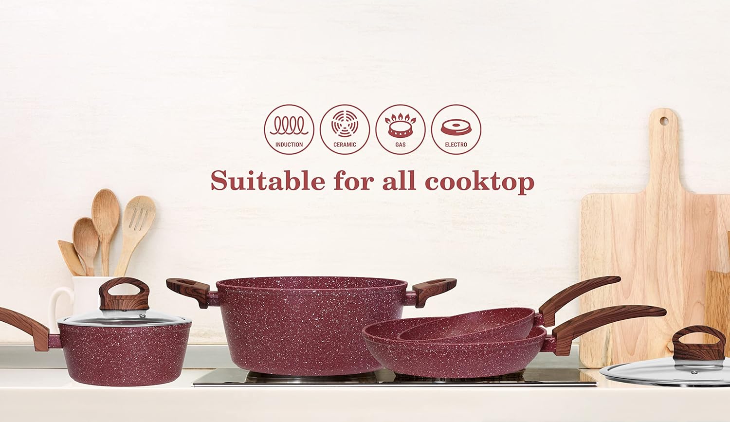 Easy Chef Always 6 Quart Nonstick Dutch Oven with Lid