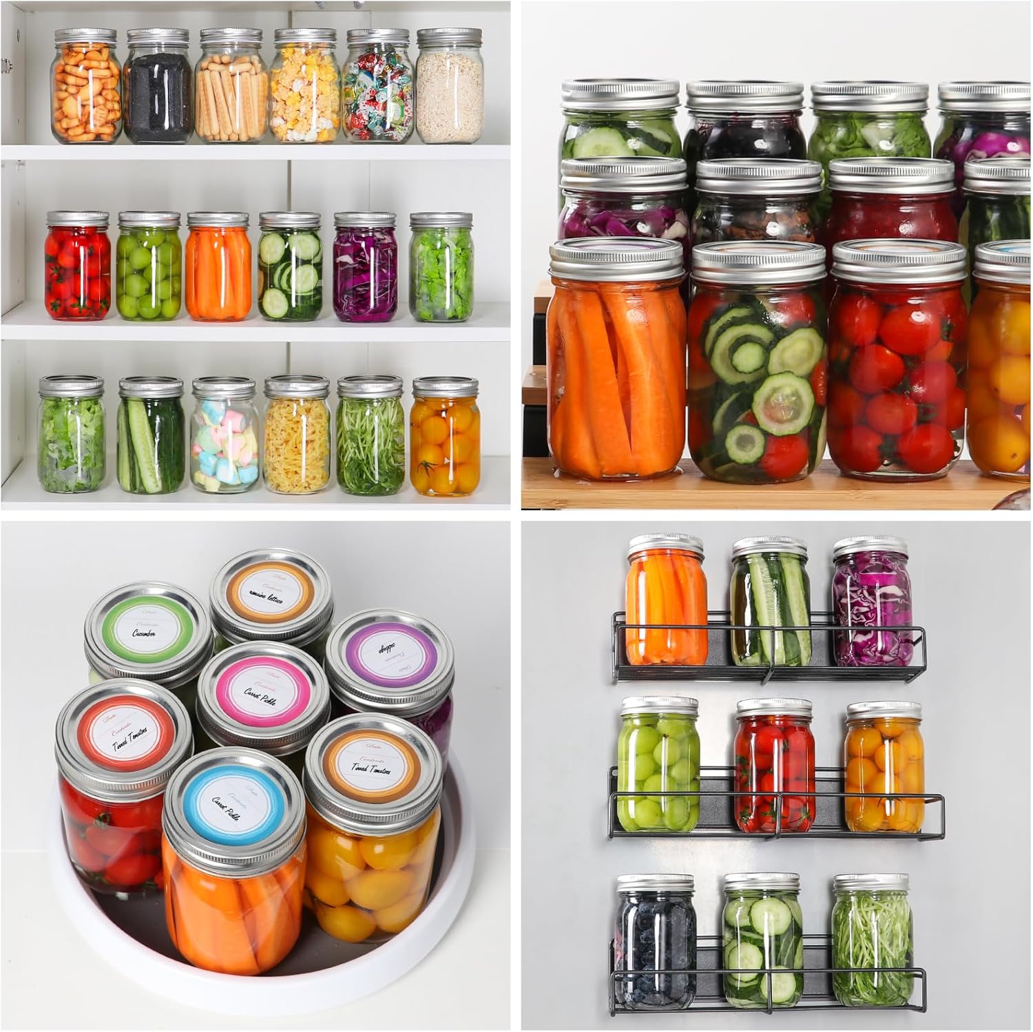 High-Quality 15-Pack Mason Jars for Canning Storage and Fermenting