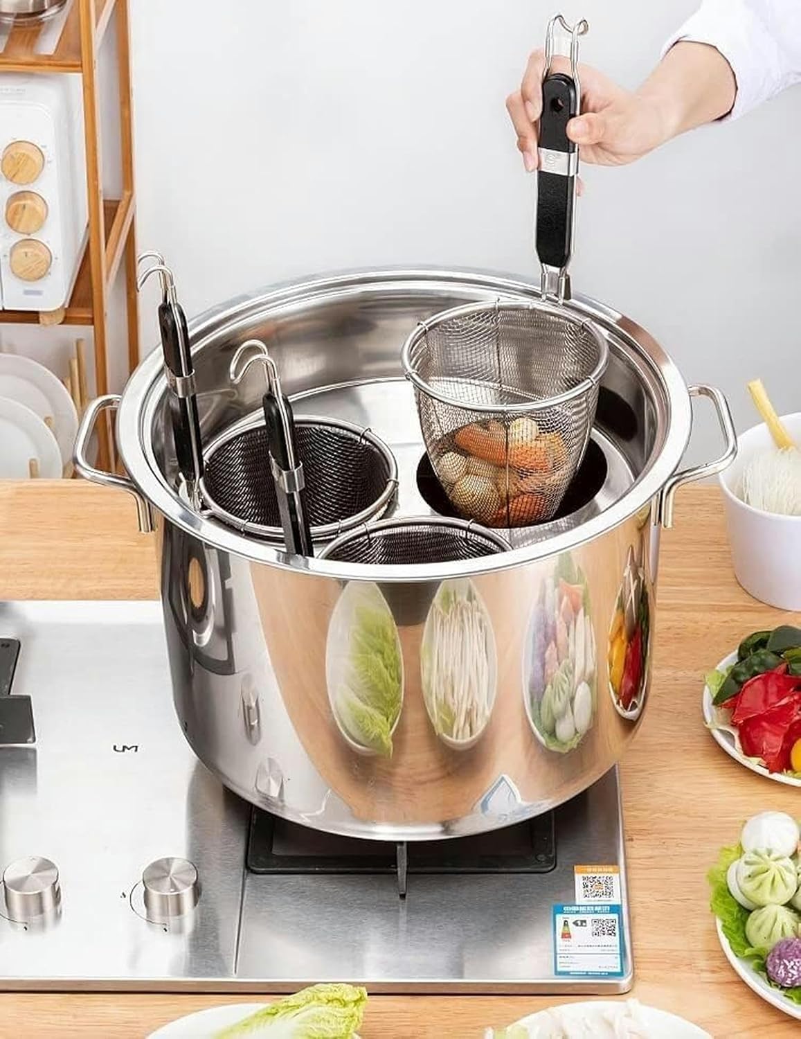Stainless Steel Pasta Cooker with Strainer