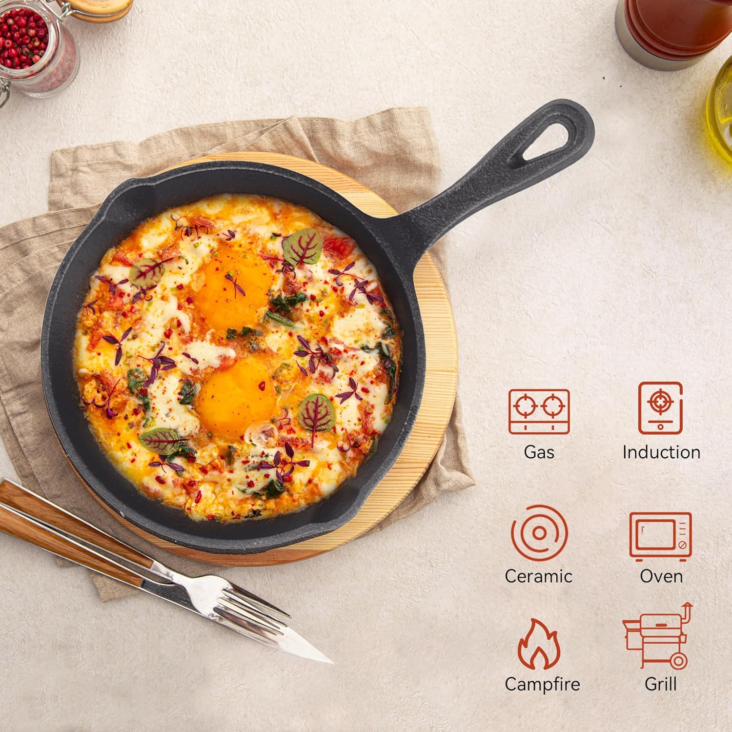 Z GRILLS Mini Cast Iron Skillet