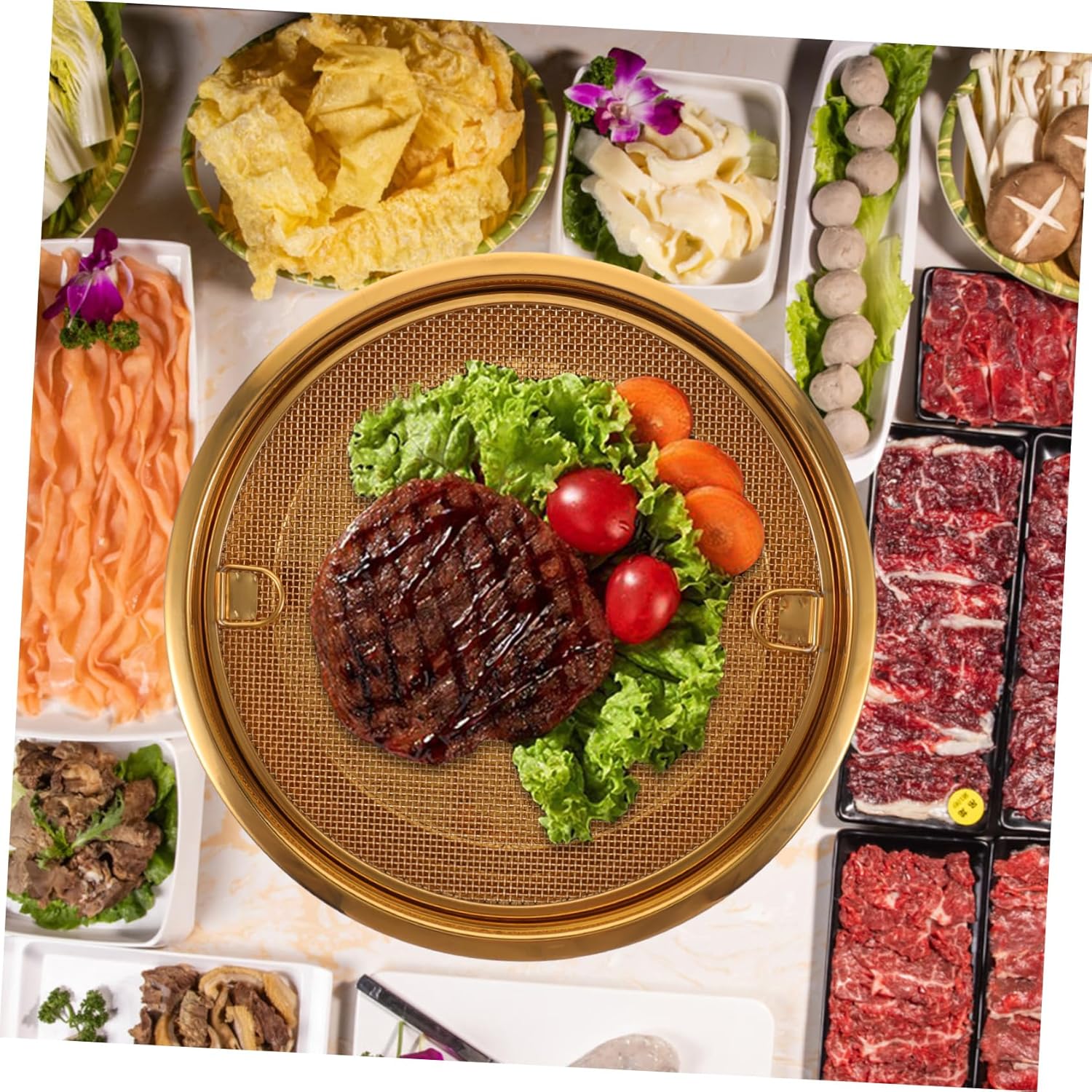 VOSAREA Stainless Steel Snack Tray with Filter
