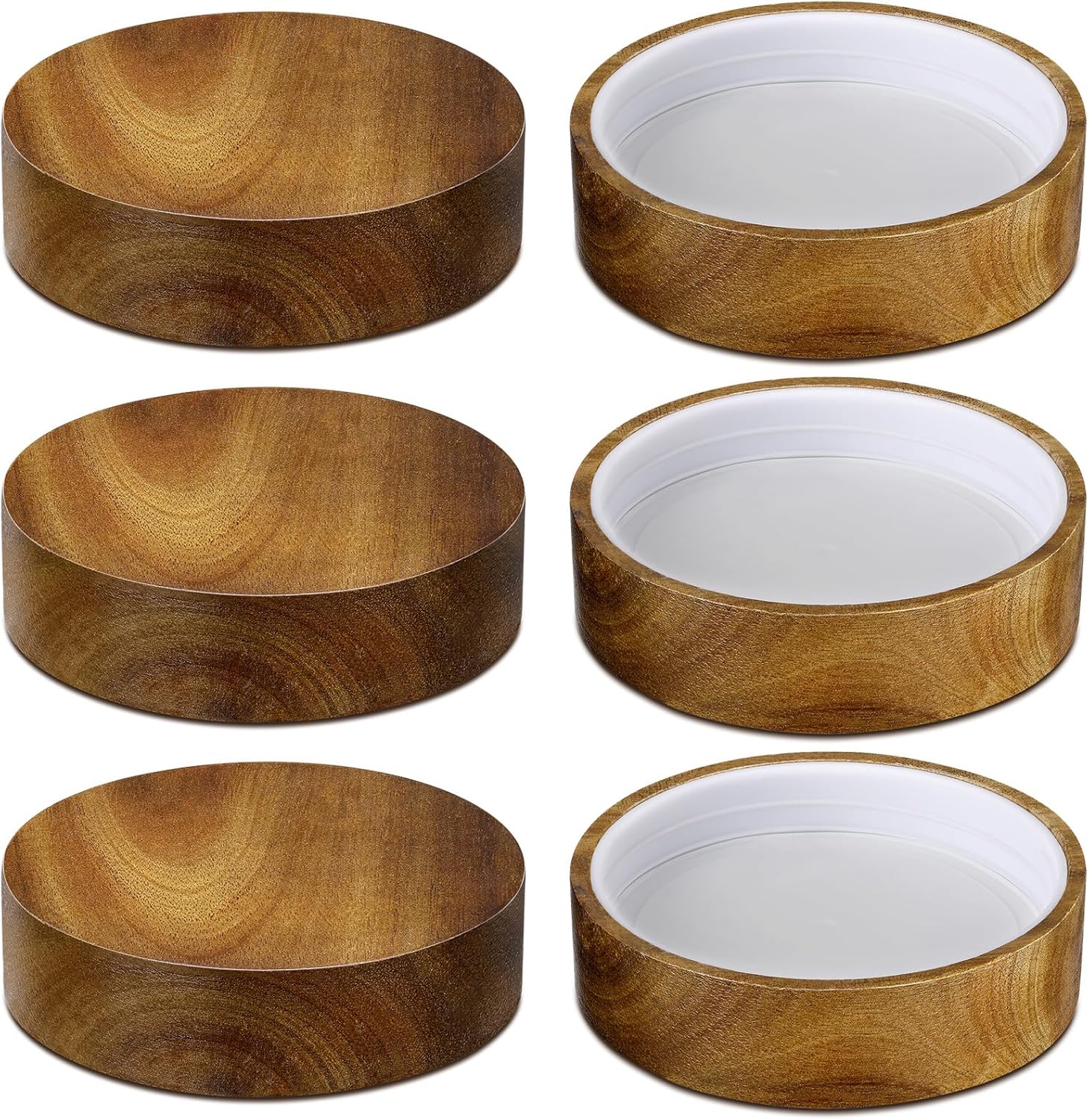 6-Piece Wooden Mason Lid Canning Jar Lids