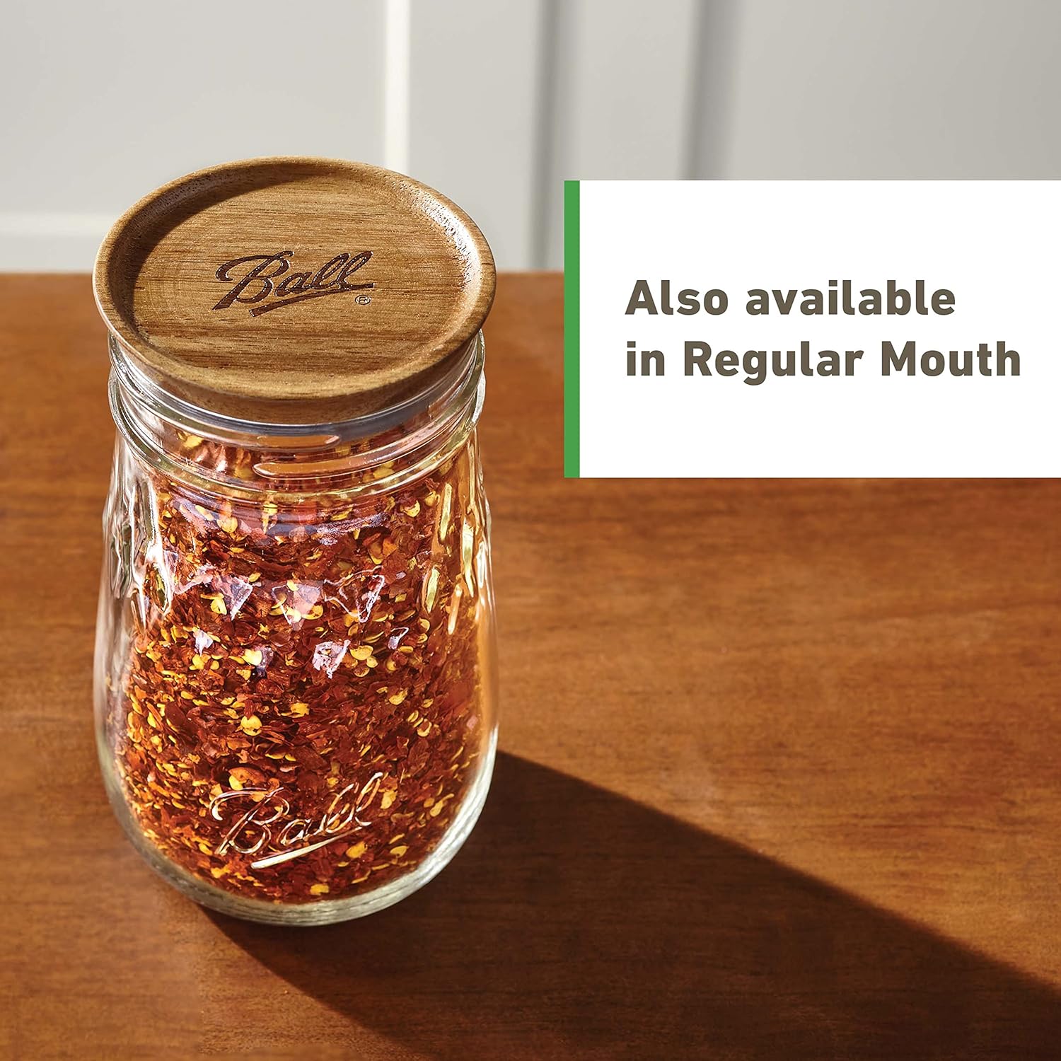 Ball Wooden wide mouth Jar lids Acacia Wood 5-Piece Set