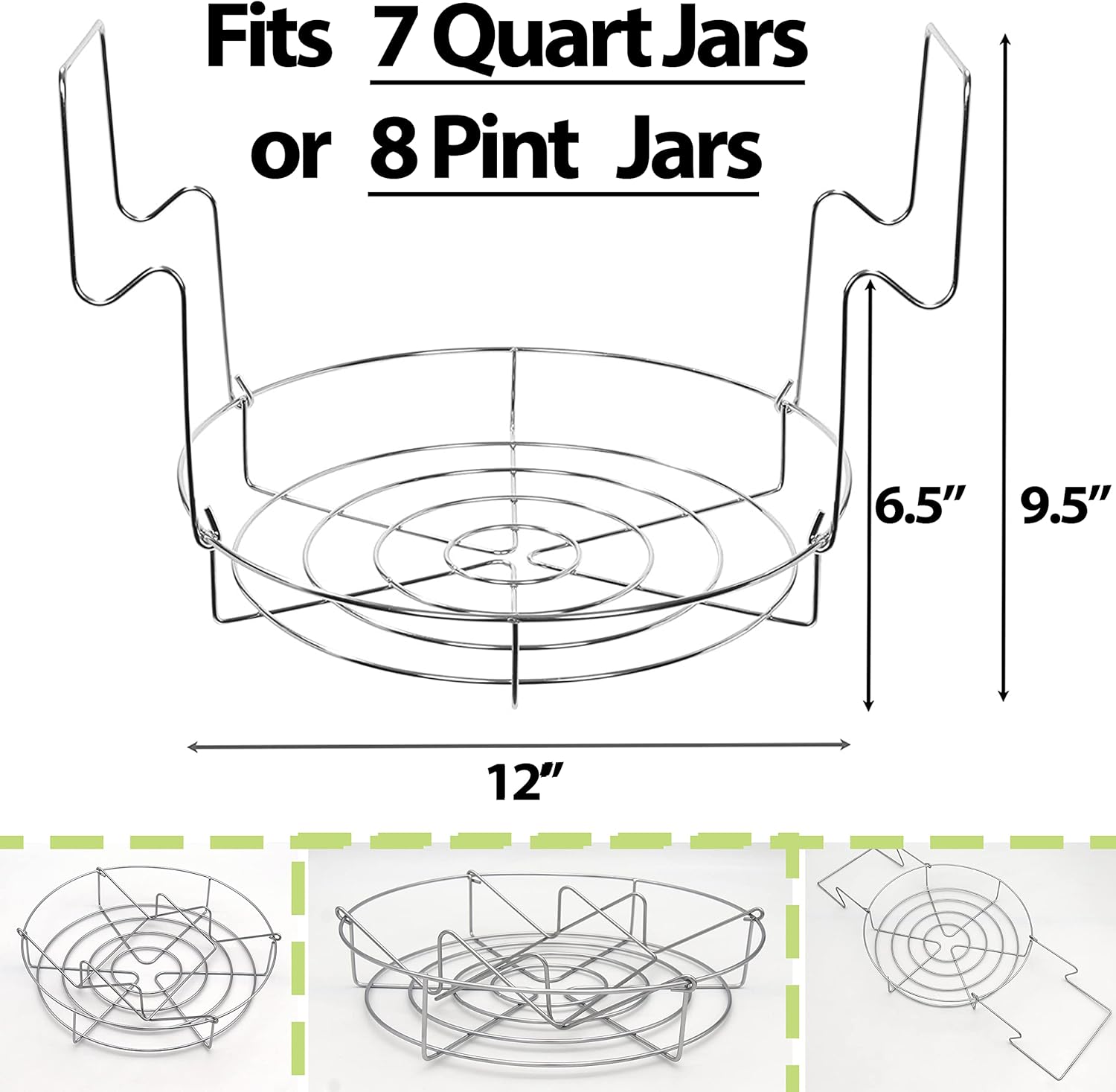 Easy Canning Kit - Stainless Steel Water Bath Canner with Rack Lid